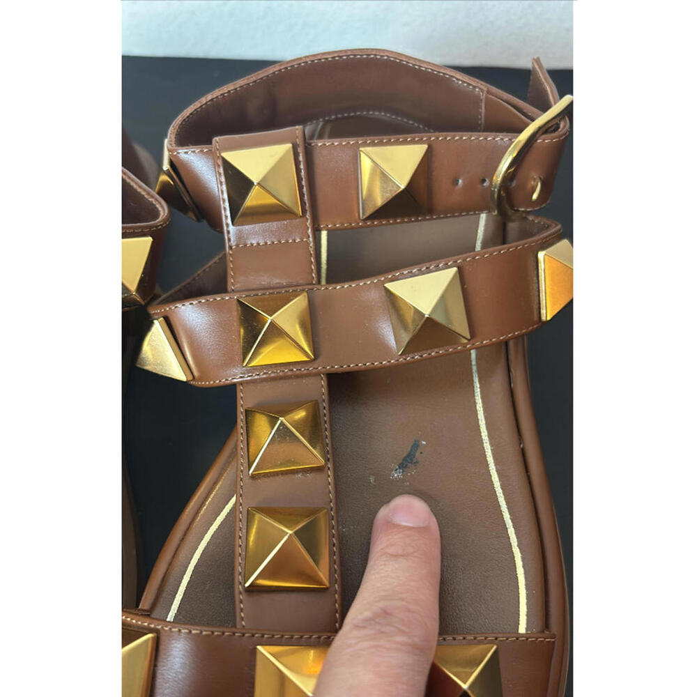 Valentino Leather Roman Stud Sandals, Pre-Owned, US 7, IT 37, S90 - Picture 3 of 11